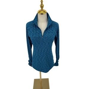Columbia Womens Gorpcore Blue Space Dye Pullover Activewear Top S Hiking Outdoor